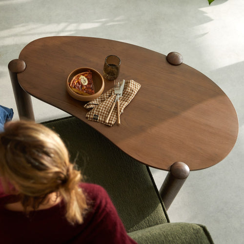 Tikamoon Salontafel van eiken, hoge versie - Bruin