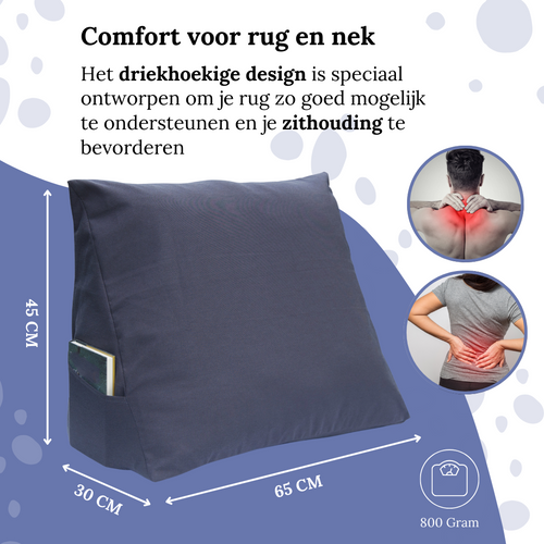 Ten Cate leeskussen - inclusief kussensloop - antraciet - vtwonen shop