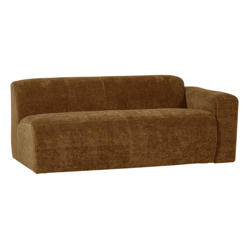 WOOOD 2-zits bank arm rechts Mojo Base - Rib - Honinggeel - 74x185x97
