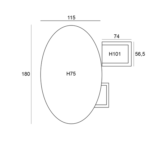 Garden Impressions tuinset Aleria - Tulli - taupe - 180x115 cm - 5-delig