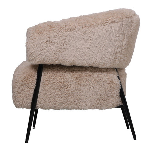 DÉJA Living Fauteuil Bogo Fluffy - Taupe Stof - 86x74x78cm
