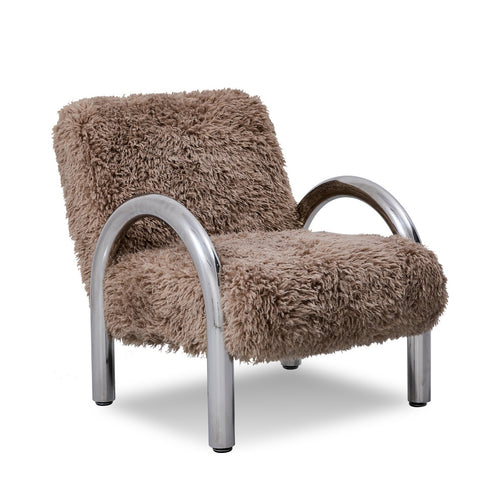 DÉJA Living Fauteuil Mandal - Taupe/Chrome - 72x91x82cm - vtwonen shop