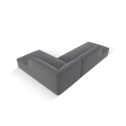 Cosmopolitan Design - Modulaire hoekbank rechts Siena 4-zits, imitatieleer donkergrijs - 180x273x69cm
