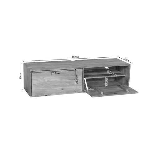 Starfurn Tv-meubel Vision - Naturel Hout - 120x30x35cm