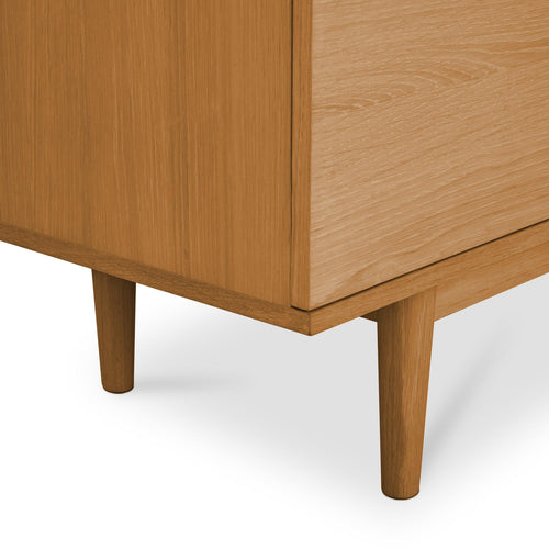 Furnhouse 3-deurs dressoir Kerteminde - Natuurlijk eikenhout - MDF, eikenfineer - 45x160x80