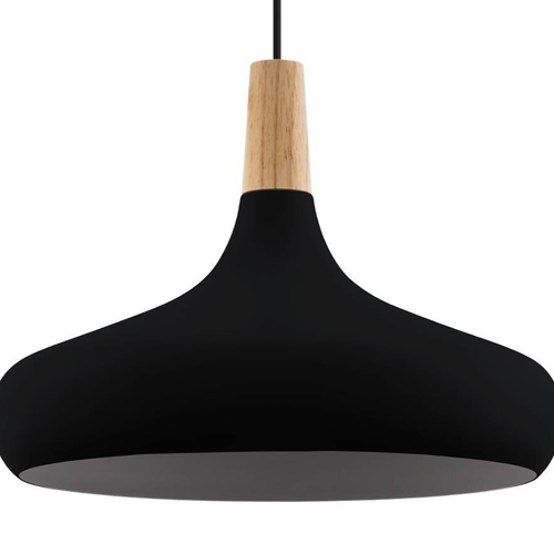 EGLO hanglamp Sabinar - e27 - ø 40 cm - zwart/bruin - vtwonen shop