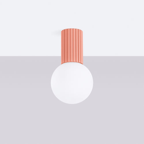 Sollux Lighting Plafondlamp HALO perzik IP44 - 12x12x21cm