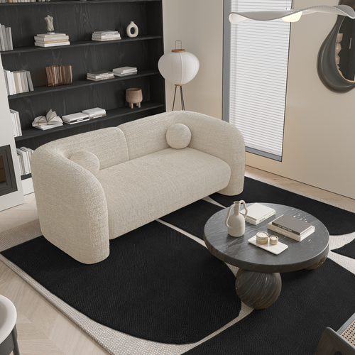 Sia Home - Bank NOLA - fluweel met patronen crème 168cm