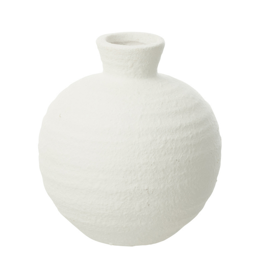 J-Line vaas Ballon Maru - keramiek - wit - Ø 11.5 cm - vtwonen shop