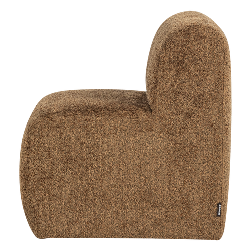 WOOOD eetbank 84 cm rugleuning Mojo Base - Wollig - Honinggeel - 83x84x76