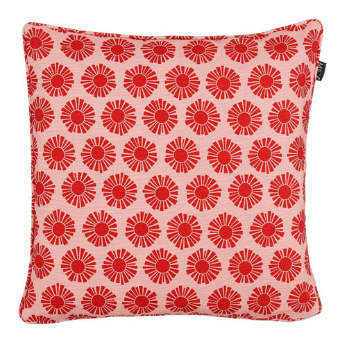 Mica Decorations Kumara Tuinkussens 45 x 45 x 10 cm - 2 Tuinkussens met Zonprint Donkerrood en Lichtrood - Sierkussen met Afneembare Hoes - Gerecycled
