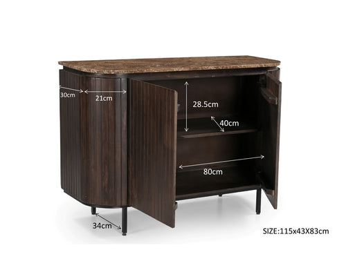 Livingfurn dressoir Nora Emperador - 115cm - mangohout