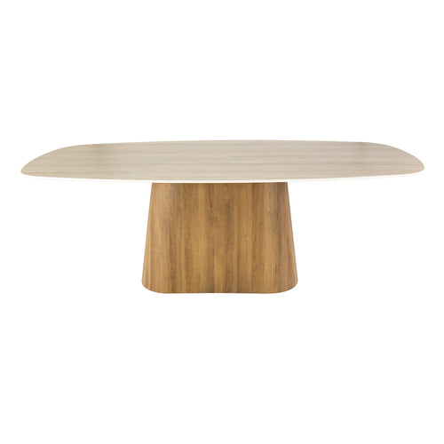 Giga Living Eettafel Romano - Deens Ovaal Travertin Keramiek - 215cm
