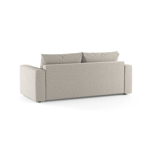 Cosmopolitan Design - Converteerbare bank Grena 3-zits, structurele stof zand - 100x205x90cm