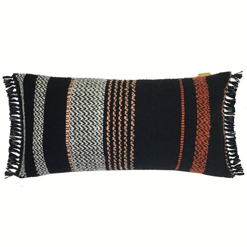 Malagoon kussen - Multicolor zwart bouclé - 40x70cm