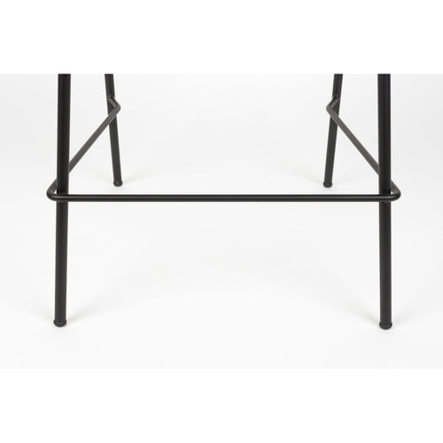 Housecraft Living Jolien Barkruk 65 cm Zwart/Zwart Bouclé - set van 2