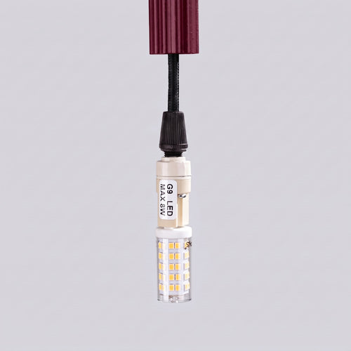 Sollux Lighting Hanglamp ARCHE 1 bordeaux - 8x8x120cm