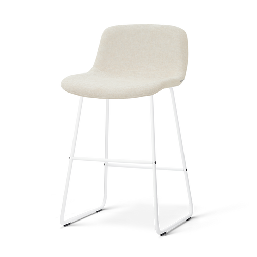 Nolon Nino-Mats Barkruk Cottonbeige - Wit Onderstel - 65 Cm