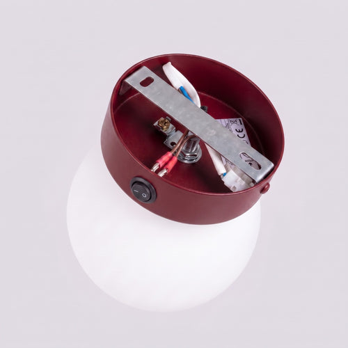Sollux Lighting Wandlamp YOLI 1 bordeaux met schakelaar - 12x14x12cm
