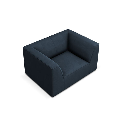 Cosmopolitan Design - Fauteuil Siena structurele stof marineblauw - 92x120x69cm