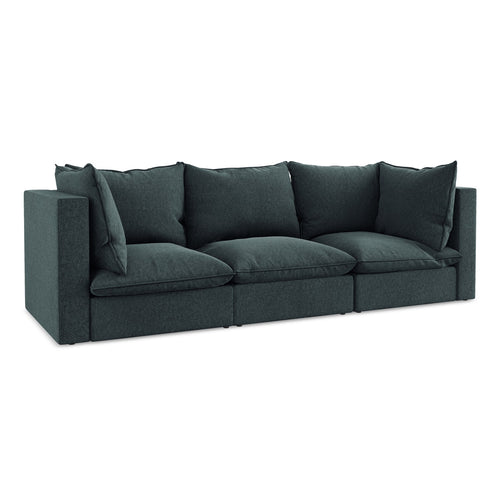 LaMiaSofa 3-zits bank Ravenna - velours - marien - 255x90x77