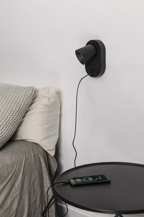 Faro Corb USB C Leeswandlamp Mat Zwart 1x