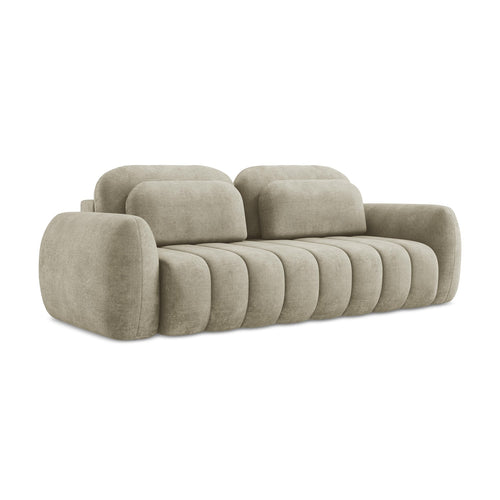 LaMiaSofa 3-zits slaapbank Ginosa - chenille stof - beige - 266x121x95
