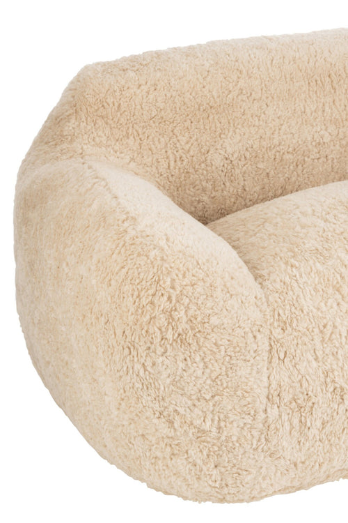 J-Line sofa Shearl - polyester - creme - large