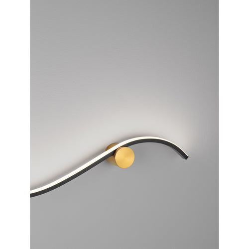 Nova Luce KIMA II Geïntegreerde LED-wandlamp Zandzwart, Gouden LED 14W 880lm 3000K