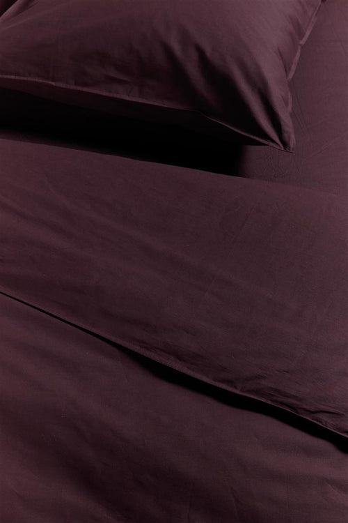Ambiante Cotton Uni dekbedovertrek - Effen - Lits-Jumeaux - 240x200/220 - Donker Rood