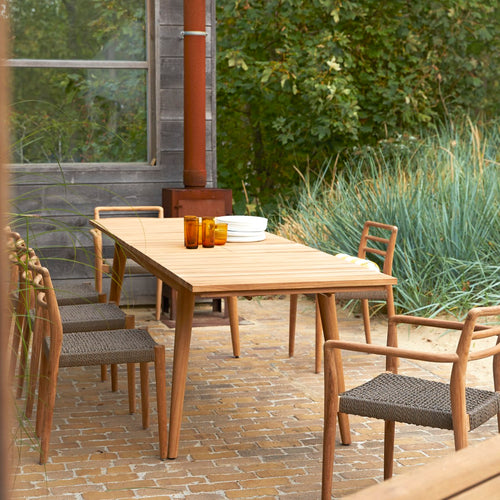 Tikamoon Uitschuifbare tuintafel in massief teak 6-12 pers. - Naturel