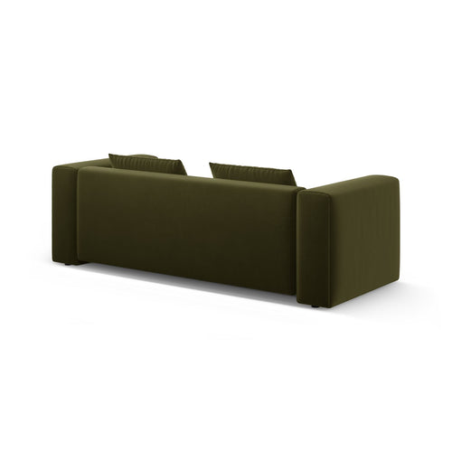 Cosmopolitan Design - Slaapbank met opbergdoos Verona 3-zits, flueel lichtgroen - 98x252x85cm