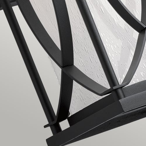 Ashbern Kichler Outdoor 1-lichts wandlantaarn gestructureerd zwart IP44