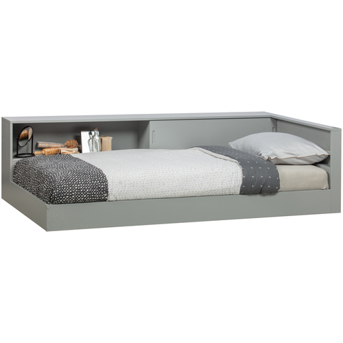 WOOOD hoekbed Connect - Grenen - Betongrijs - 60x213x118 - vtwonen shop
