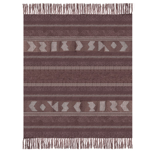 Malagoon plaid Crafty - kastanjebruin - 125x150cm
