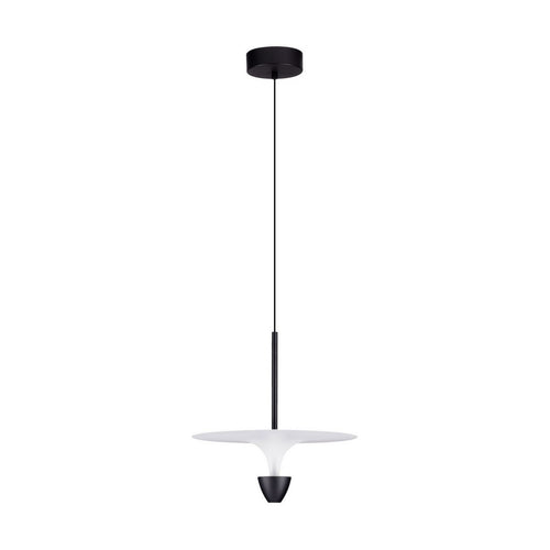 Nova Luce TOPIO Hanglamp van 34 cm, zandkleurig zwart, witte LED, 11W, 908lm, 3000K