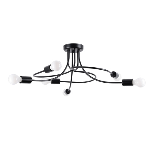 Sollux Lighting Kroonluchter LEVAR 6 zwart - 69x66x29cm