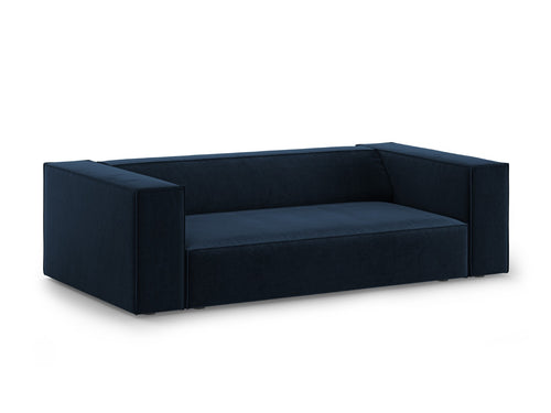Cosmopolitan Design Bank Arendal 2-zits, chenille met ribbeleffect koningsblauw - 102x180x70cm