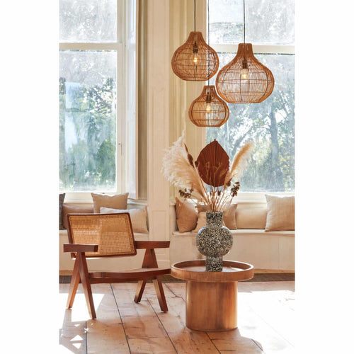 Light & Living vaas Girona - zwart - Ø24cm