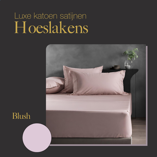 Ten Cate premium - hoeslaken - 90x200 - 100% katoen satijn - roze