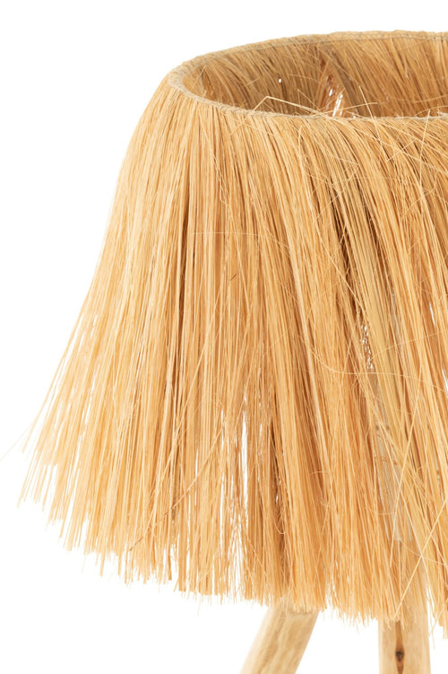 J-Line lamp Bahamas - hout/gras - naturel