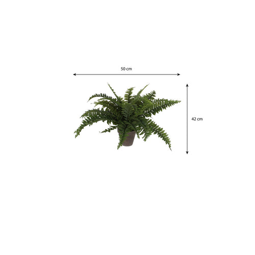 Mica Decorations Boston Varen Kunstplant in Bloempot Stan - H42 x Ø50 cm - Groen