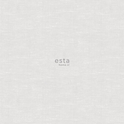 ESTAhome behang effen linnenstructuur licht warm grijs - 53 cm x 10.05 m - 148693