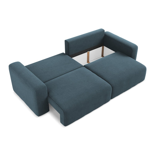 LaMiaSofa 3-zits slaapbank Ostia - textuurstof - jeans - 244x102x79