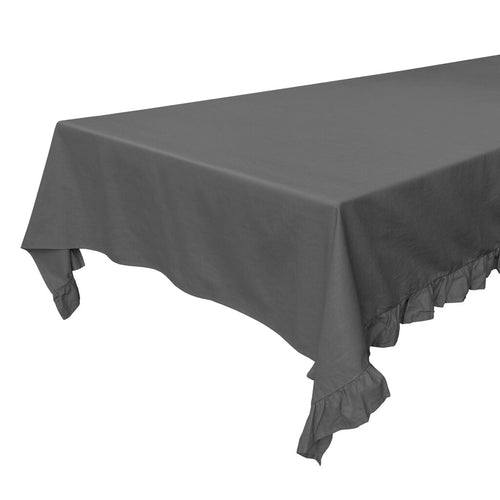 Walra - Tafellaken Lovely Linen Ruffles - 140x240 cm - Antraciet