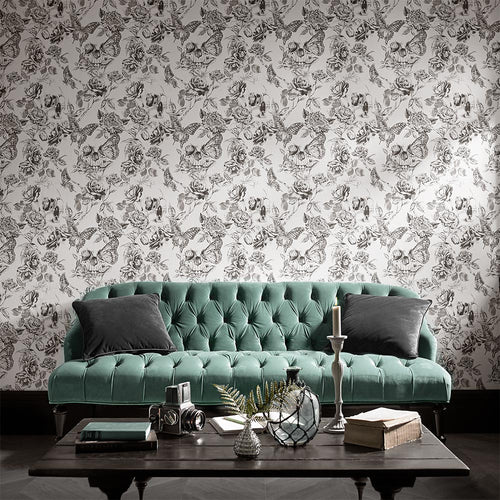 Graham & Brown Vliesbehang - Schedel Rozen