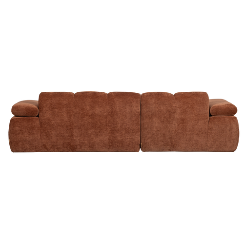 WOOOD chaise longue links Mojo - Geweven Ribstof - Roestbruin - vtwonen shop