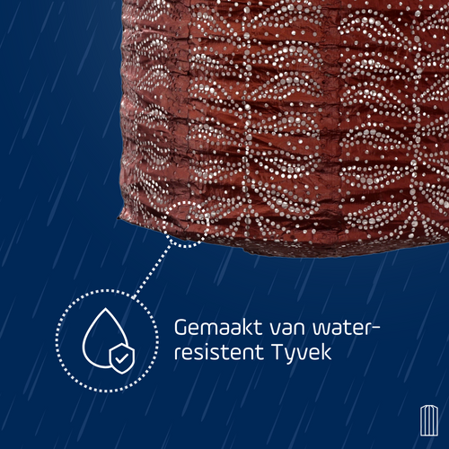 Lumiz solar lampion - folia cylinder - 18 cm - koper