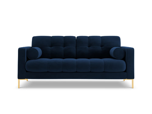 Cosmopolitan Design Bank Bali 2-zits, flueel, koningsblauw - 96x152x75cm
