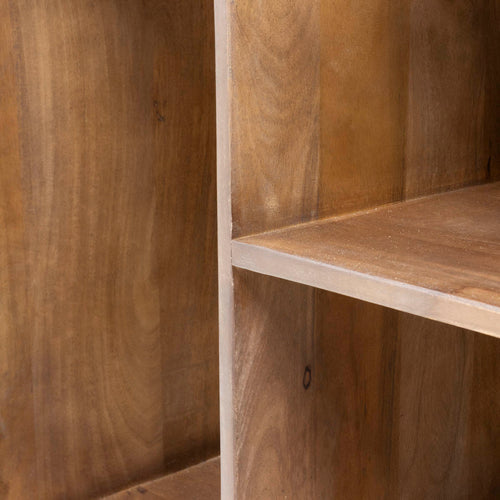 Giga Meubel Wandkast Finn - Donkerbruin Mangohout - 120x45x220cm